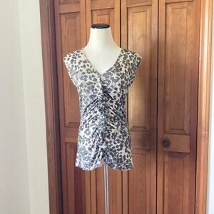 Banana Republic Ruffled Front Stretch Pullover Top, Size XS